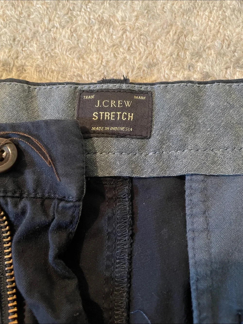 J. Crew Men’s Flat Front Chino Shorts in Navy